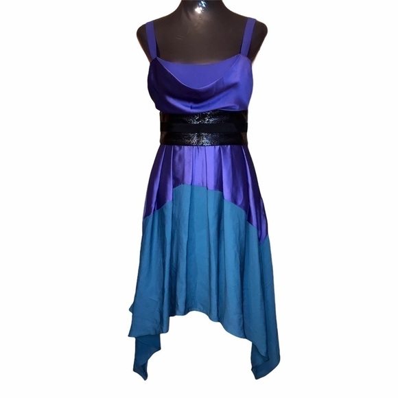 Luxury Event Halston Heritage Asymmetrical Hem Party Dress 4 Wedding Guest - Picture 2 of 10